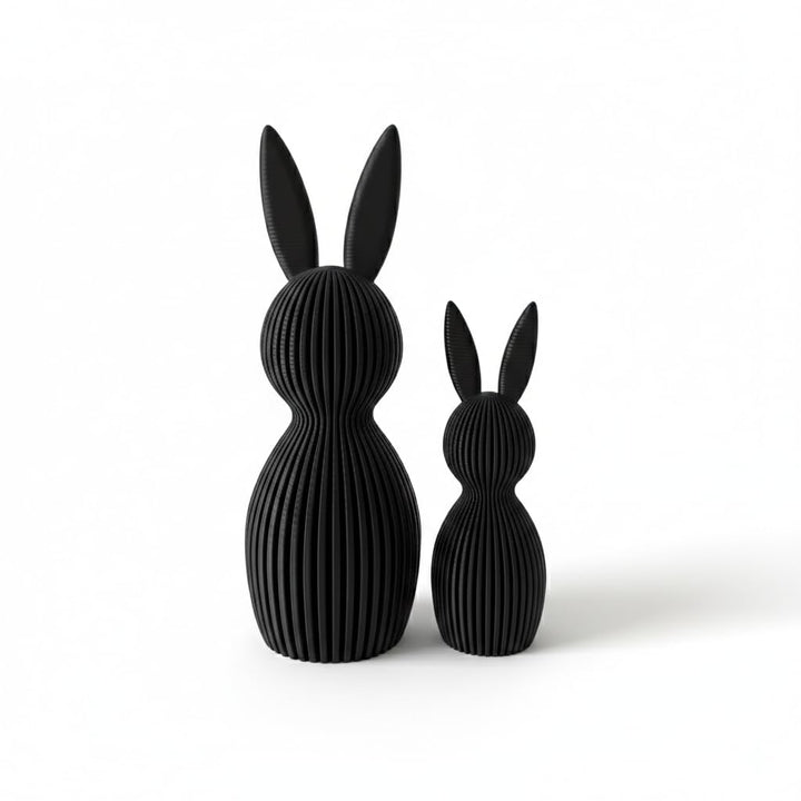 Scandi Osterhase 3D Deko – Minimalistische Osterdekoration im skandinavischen Design – Gerippte Ober