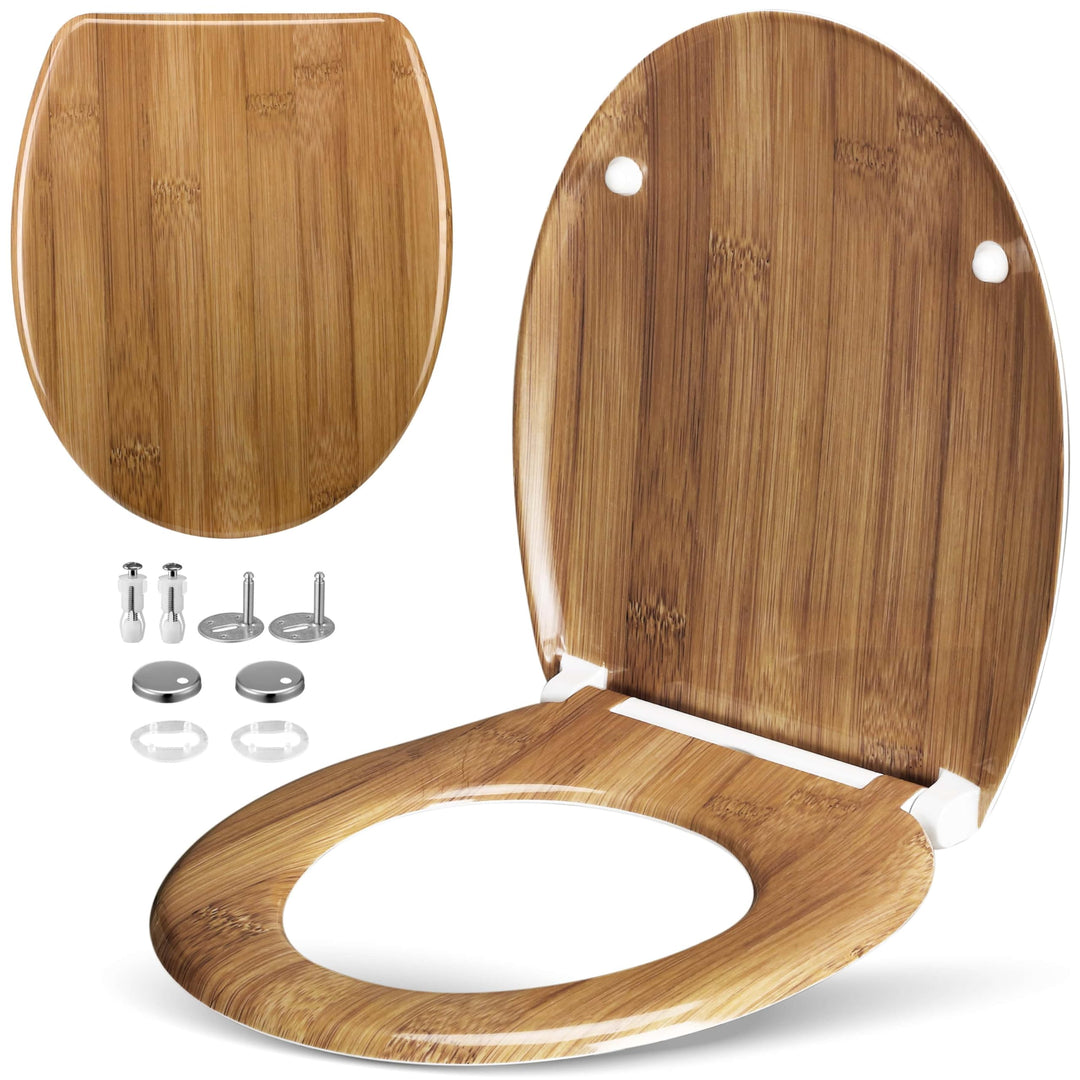 Casaria® WC Sitz Duroplast Absenkautomatik Schnellbefestigung Bad Toilettendeckel Klobrille antibakt