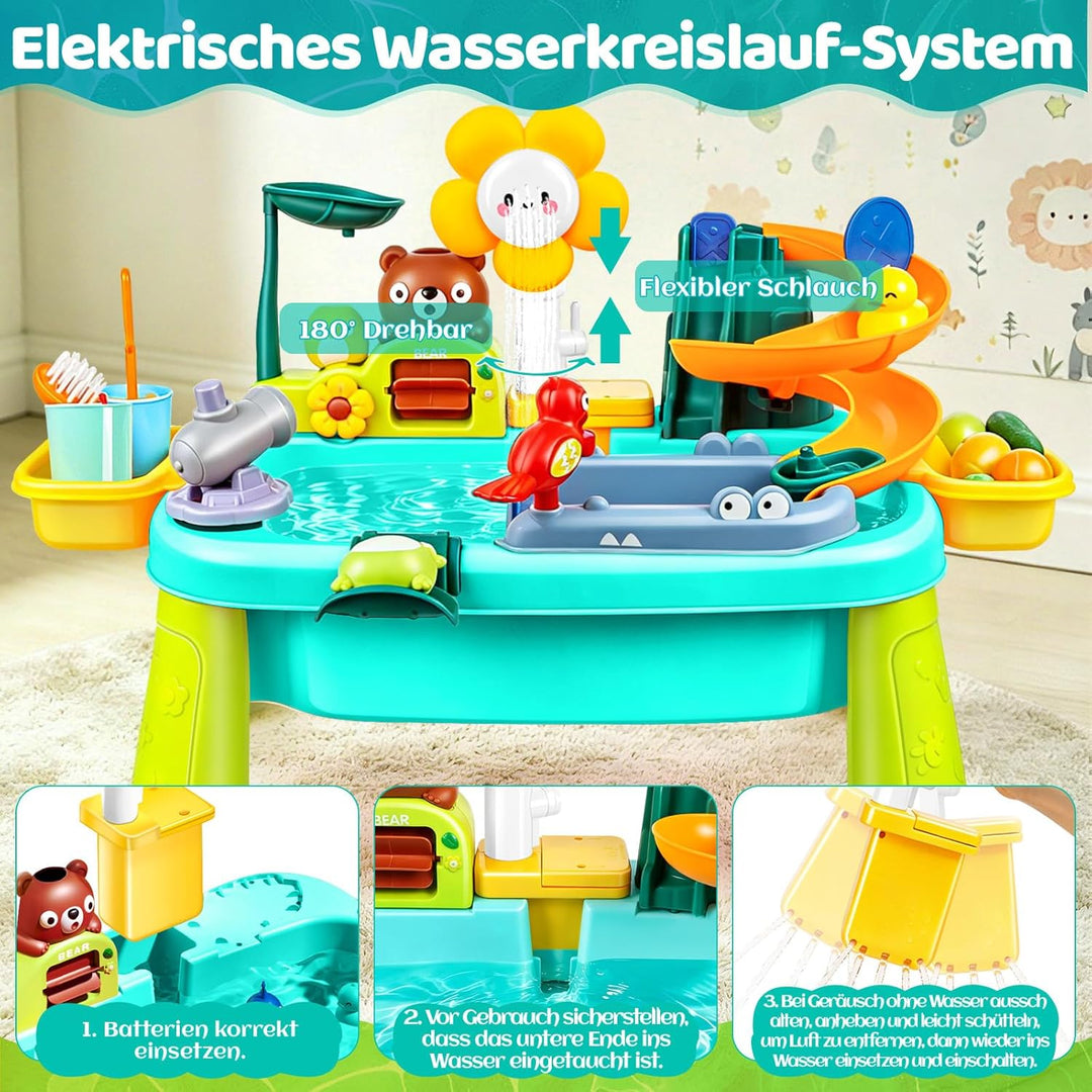 Kinder Spülbecken, Kinderwaschbecken mit Wasserkreislauf, Waschbecken Kinder mit Wasserfunktion, Was