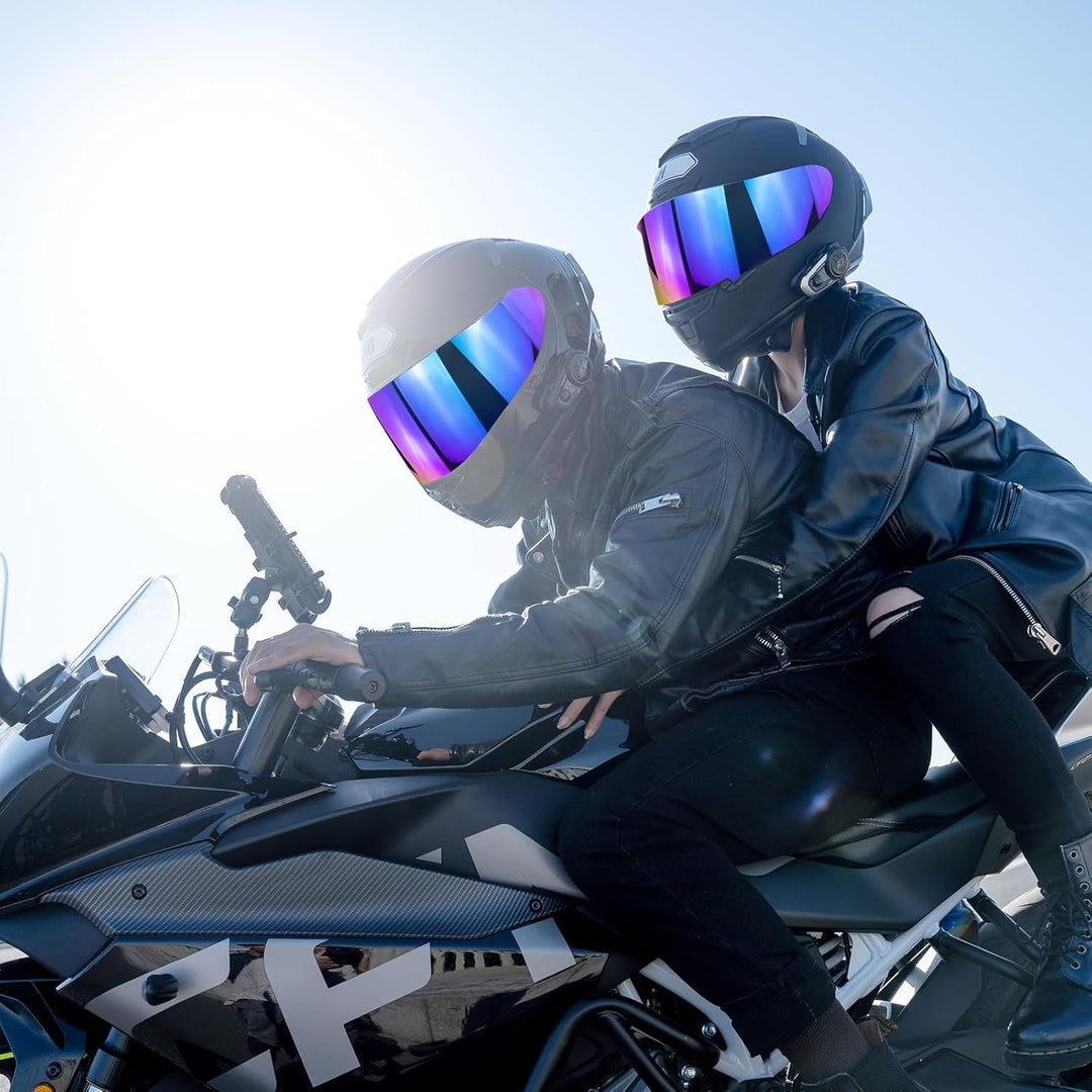 Wohlstand Motorrad Windschutz Helm, Motorradhelm Visier Windschild, Motorrad Visier Passend für AGV