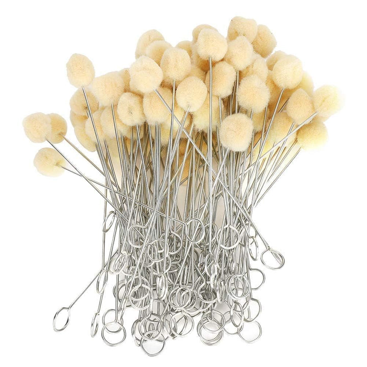 Garosa 100 Stück Wool Daubers Ball mit Metallgriff Leder Dye Tool Dye Dauber Färbepinsel Applikator