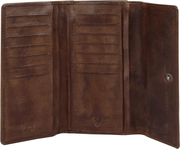 Spikes & Sparrow Geldbörse Echt Leder Cognac Damen - 021749