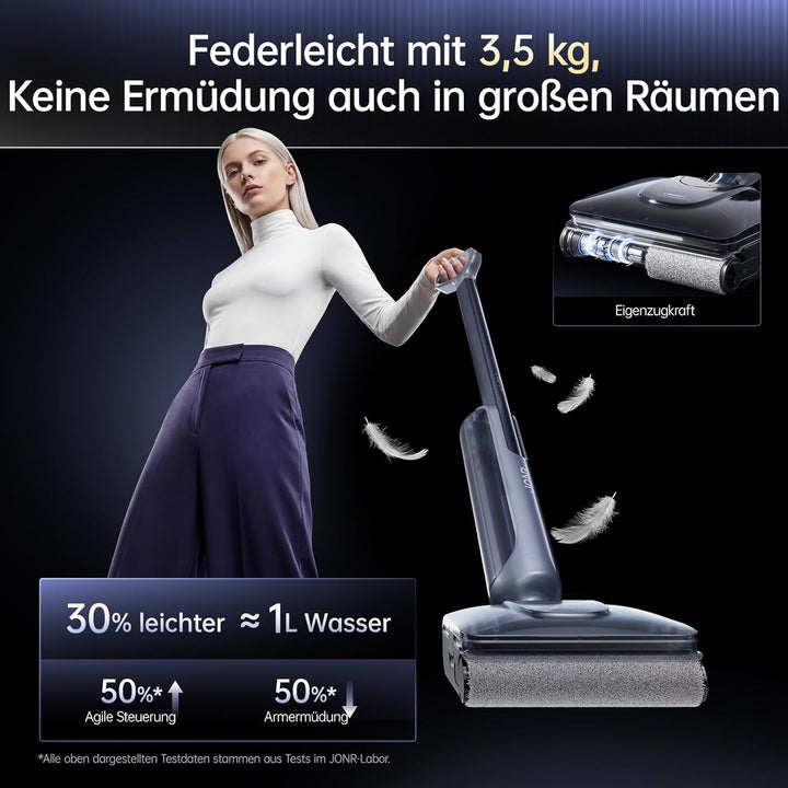 JONR 20000 Pa H2 PRO Nass-Trockensauger, Innovatives Geruchsfreies Design, Heisswasser-Reinigung,150