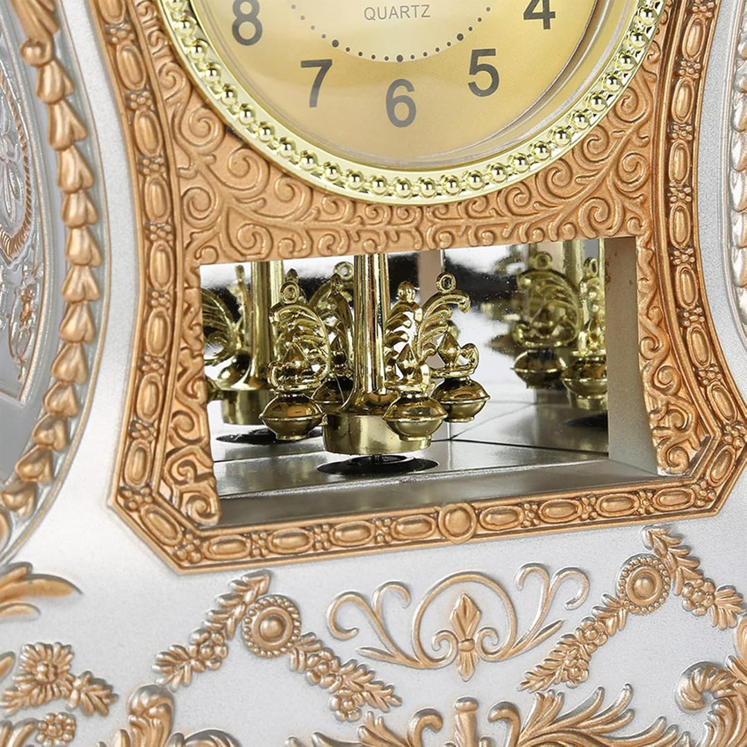 Mantel Uhren für Wohnzimmer Vintage, Kunststoff-Tischuhr im Vintage-Stil antiker Stil für Zuhause Ho