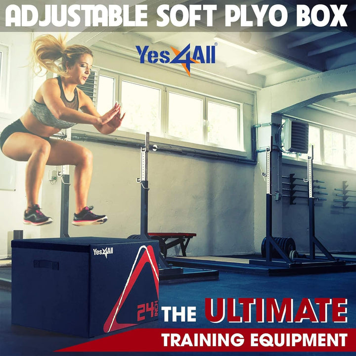Yes4All 3 in 1 Soft Plyo Box, Sprungbox, Plyometric Box Plattform für Sprungtraining, Home Gym und O