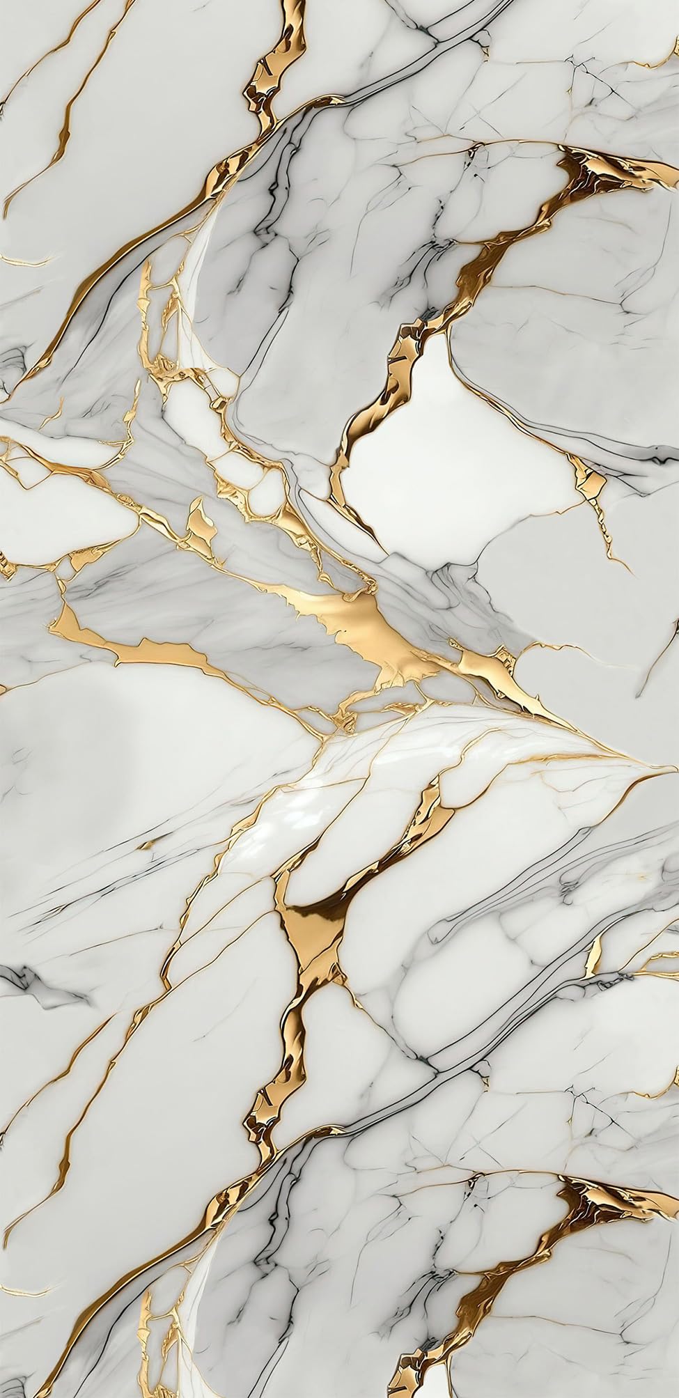 AMON Wandpaneele 122x244cm in Marmor- Granit-Optik (Aurora Gold) ideal als Duschrückwand Badrückwand