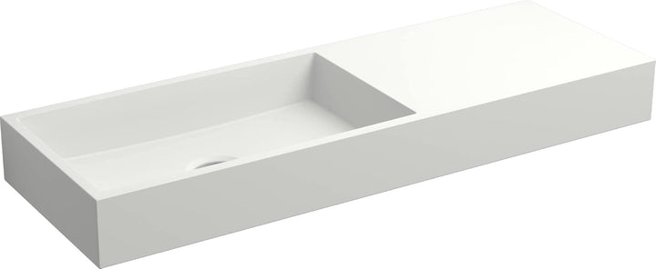 CLOU Mini Wash Me Waschbecken mit vorbereitetem Armaturenloch 56x19x7 cm Weiss