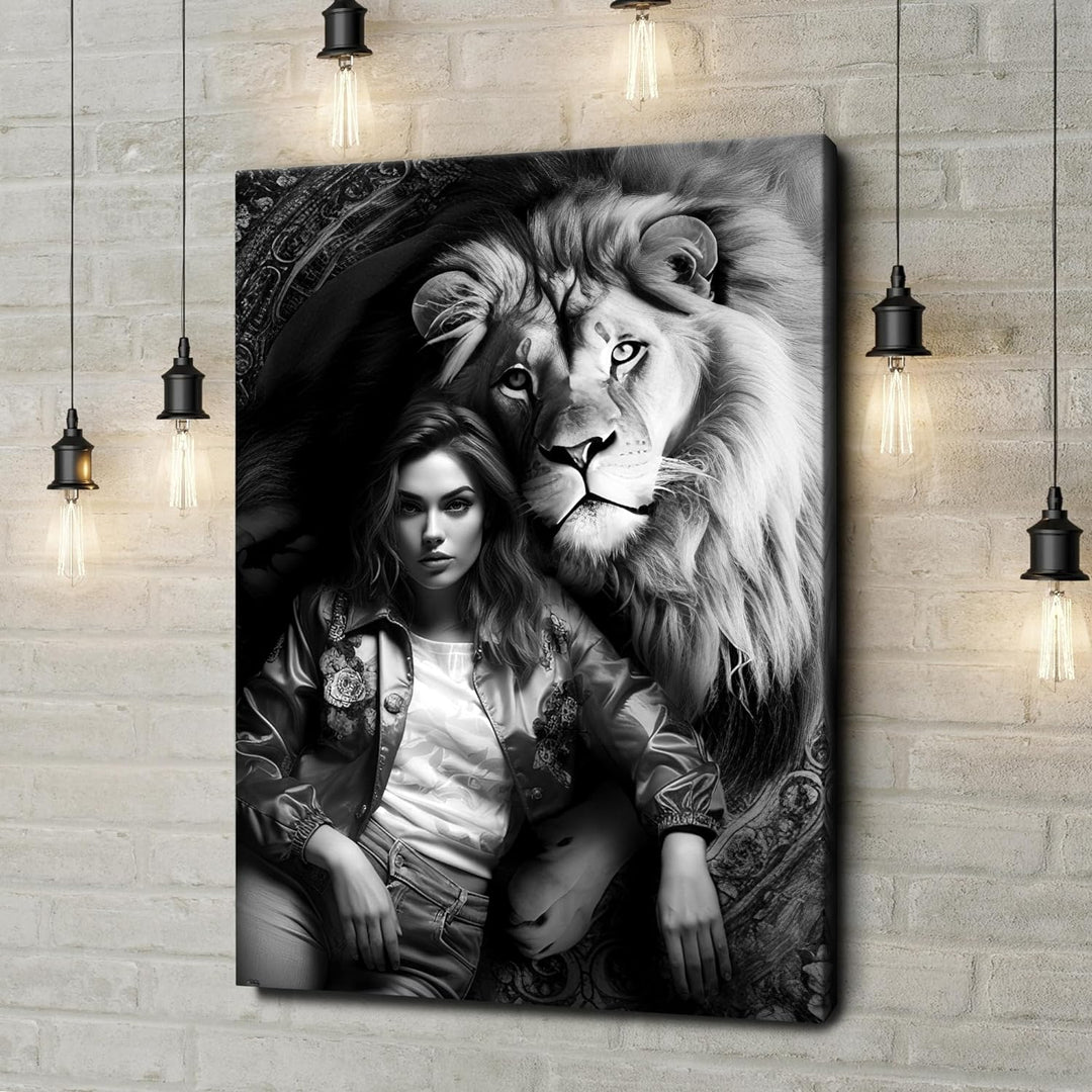 Artmazing | Löwe Bild | Poster &amp; Kunstdrucke | Bild Hochkant | Pop Art Bilder Leinwand | S Art Bilde