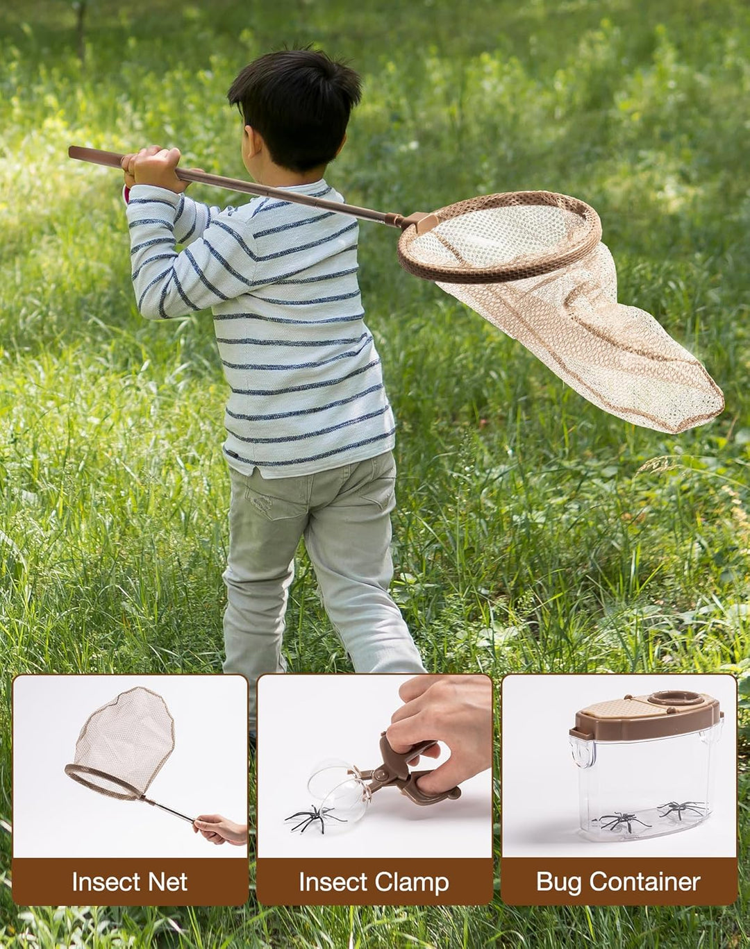 ROBOTIME Kids Explore Kit & Bug Catcher Kit, pädagogische Campingausrüstung für Kinder, Outdoor-Erku