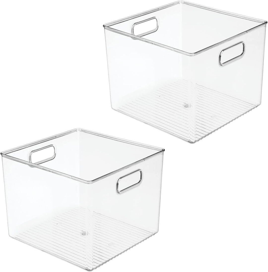 mDesign 2er-Set Kühlschrankbox – Kunststoffkiste für Obst, Konserven, Medikamente und vieles mehr –