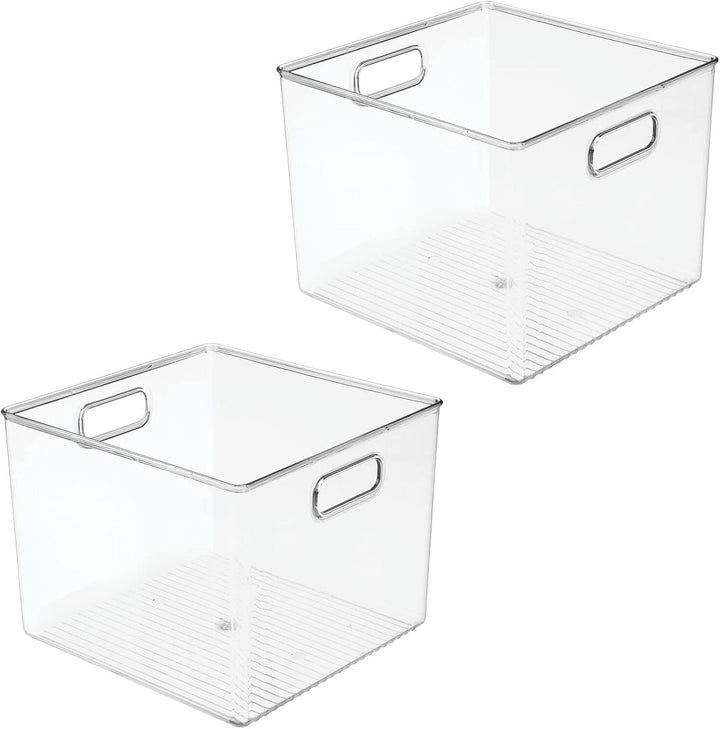 mDesign 2er-Set Kühlschrankbox – Kunststoffkiste für Obst, Konserven, Medikamente und vieles mehr –