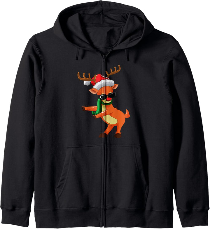 Christmas Reindeer Floss Like A Boss Boys Kids Xmas Flossing Kapuzenjacke