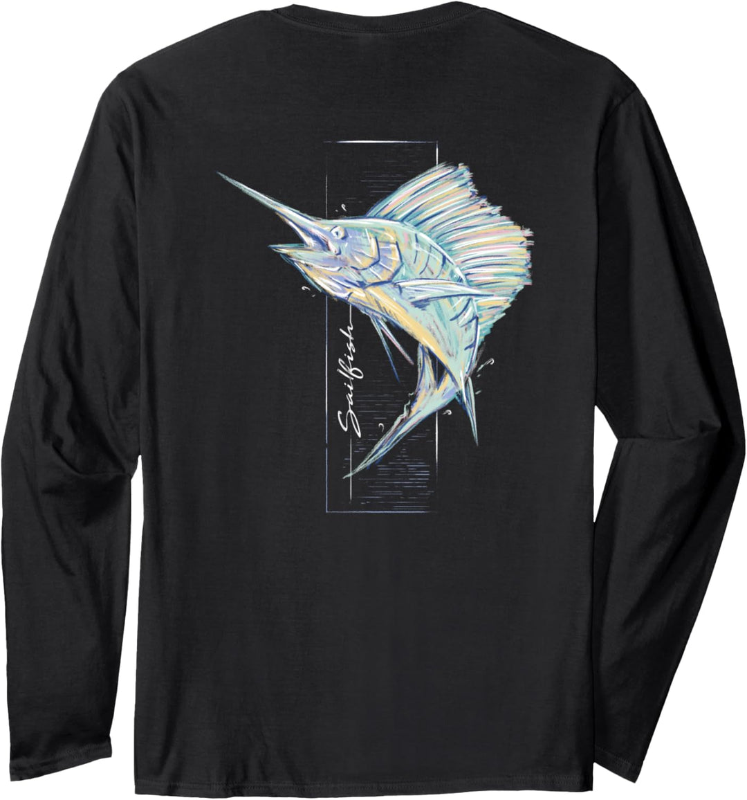 Marlin Sailfish Front and Back Langarmshirt