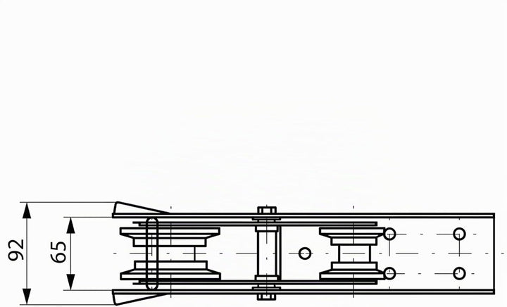 ARBO-INOX Anker Ankerrolle Bugrolle mit Wippe Edelstahl 33cm