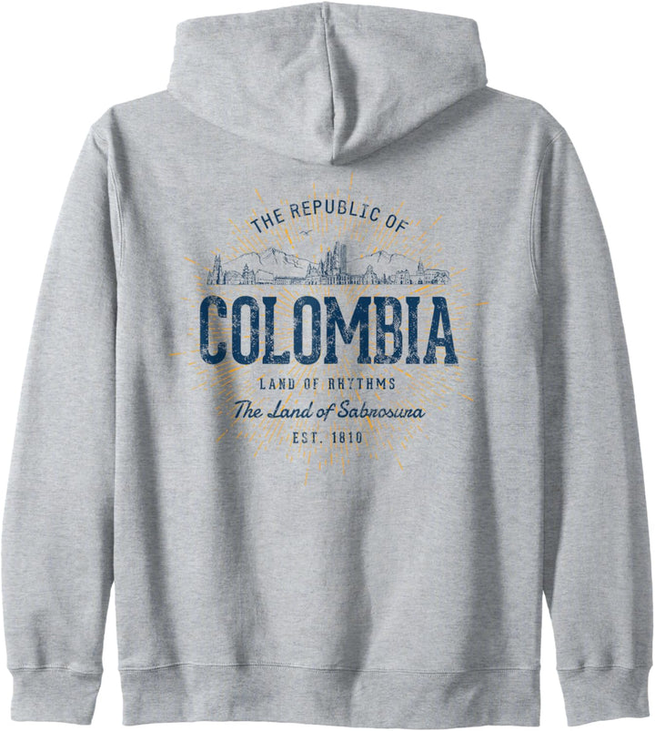 Colombia Retro Stil Vintage Kolumbien Kapuzenjacke