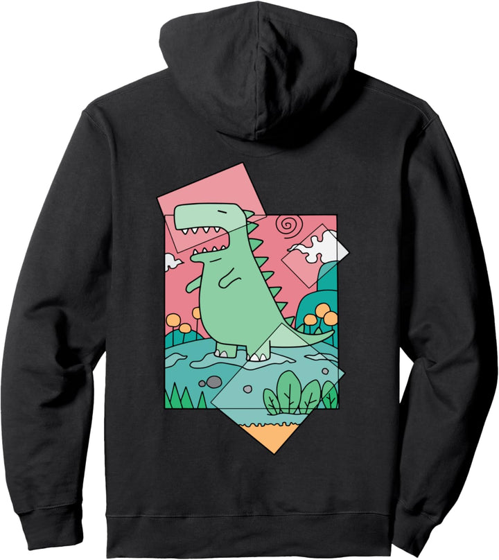 Cute Kawaii T-Rex for dinosaur lovers Pullover Hoodie