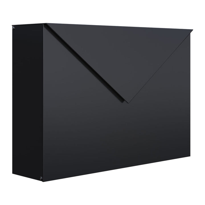 Briefkasten, Design Wandbriefkasten Letter Schwarz - Bravios