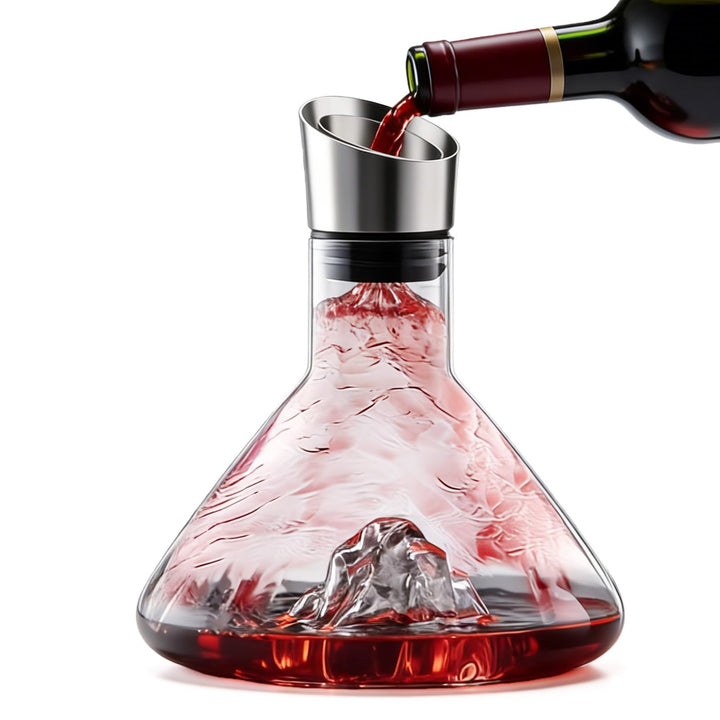Weindekanter: 1500 ml Wein Dekanter Kristallglas, Weinkaraffe mit Belüfter und Filtern, Tropffreier