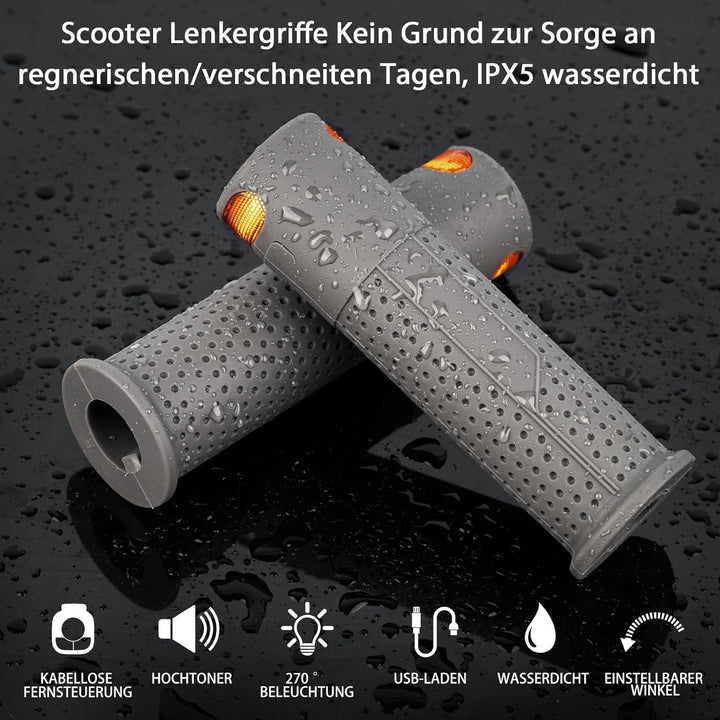 Scooter Blinklicht Griff E Scooter Blinker, Lenkerleuchte Licht Warnleuchte Scooter-Ersatzhandgriff