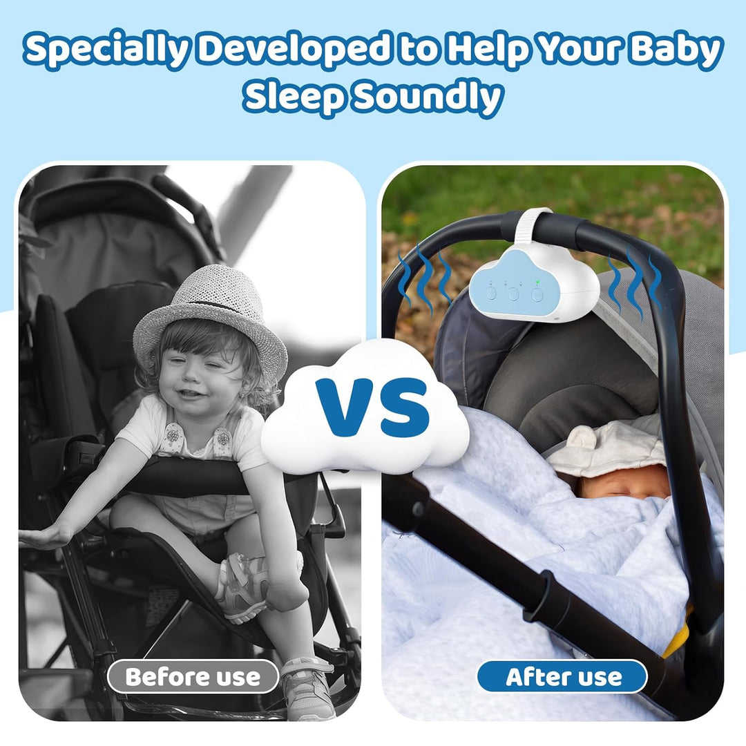 Kinderwagenschaukler, Elektrischer Automatische Babywippe, USB-C Wiederaufladbar Einschlafhilfe Baby