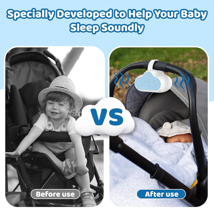 Kinderwagenschaukler, Elektrischer Automatische Babywippe, USB-C Wiederaufladbar Einschlafhilfe Baby
