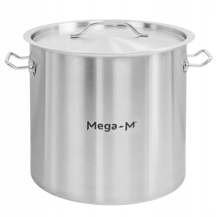 Mega-M Topf GROSSE Induktion aus Edelstahl mit STANDARD DECKEL (25L), 25L
