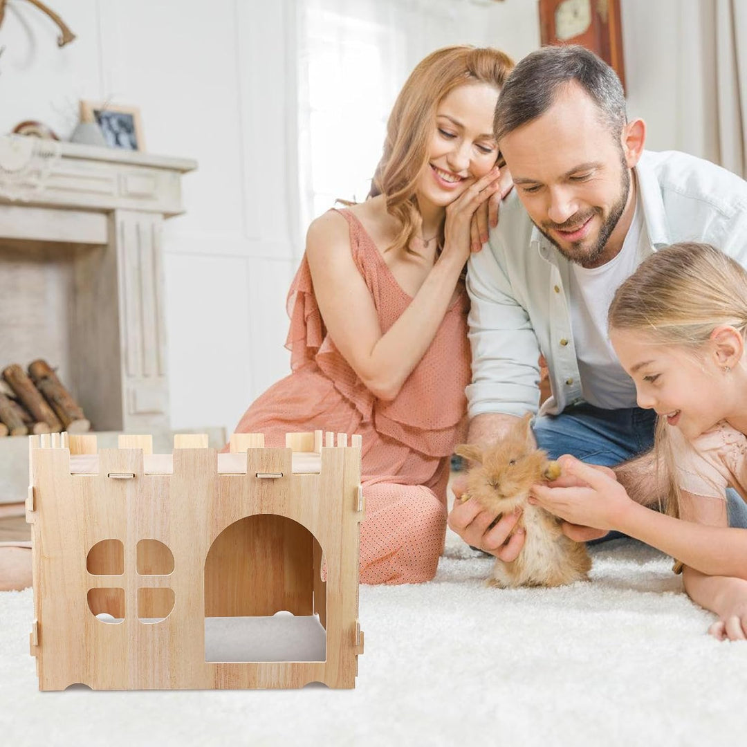 Gross Kaninchenhaus, Holz Meerschweinchen Bett mit Eingänge, Meerschweinchen Spielzeug, Meerschweinc