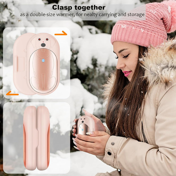 COTOP Handwärmer Elektrisch, 6000 mAh 2er Pack Taschenwärmer Wiederverwendbar, Akku Handwärmer USB C