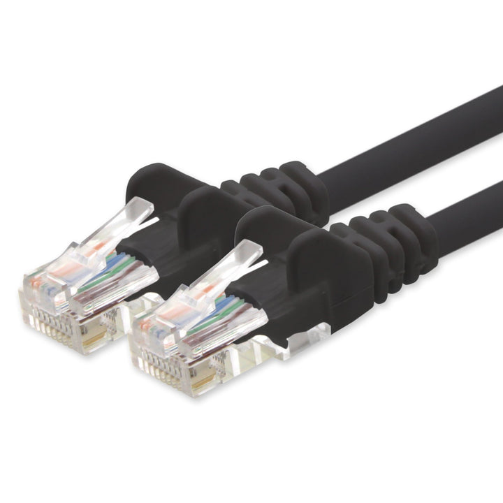 Netzwerkkabel CAT5e 2x RJ45 Stecker UTP Netzwerk Patch-Kabel 50m schwarz, 50m schwarz