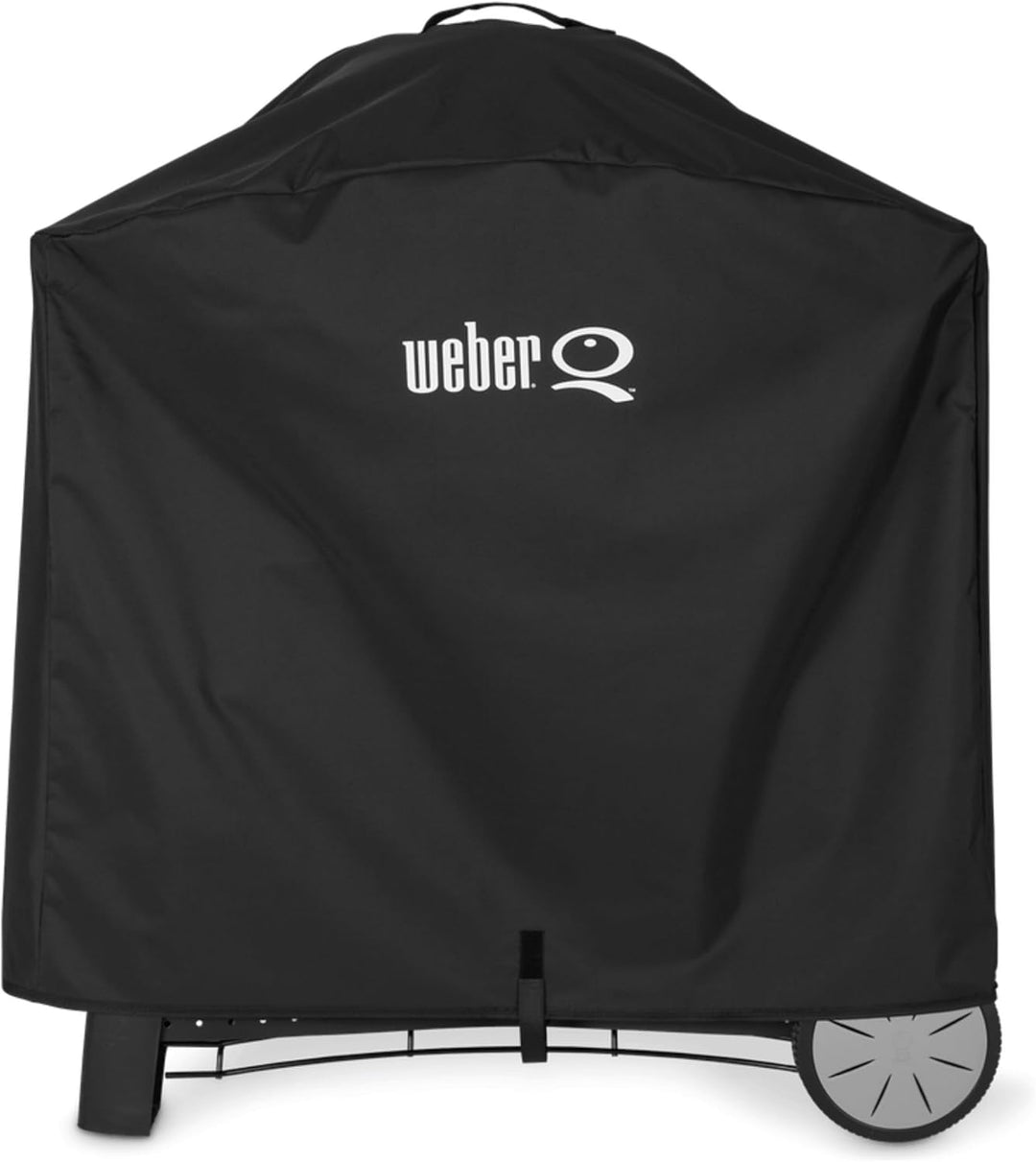 Weber Premium-Abdeckhaube/Für Q 100/1000/200/2000 Grills mit Stand und tragbarem Rollwagen, Atmungsa