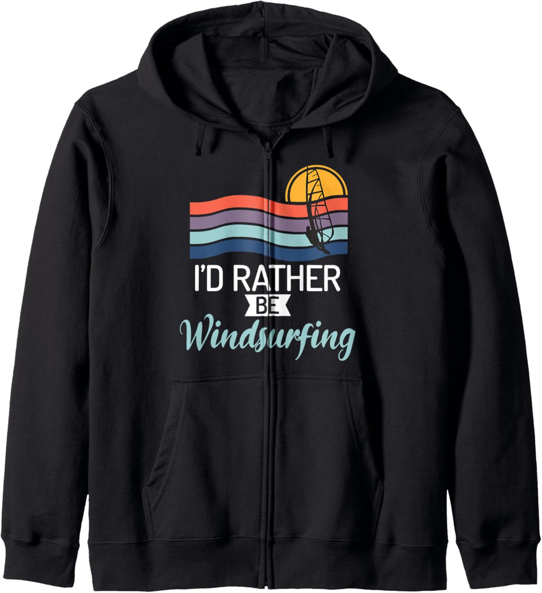 Ich würde eher Windsurfen Sunset Farben Sailboarder Windsurf Kapuzenjacke