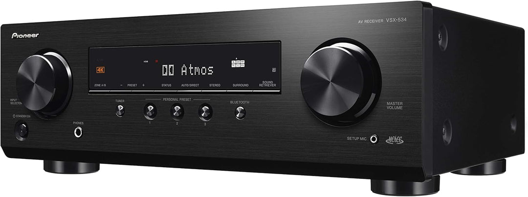 Pioneer VSX-534D(B) Receiver (5x150 Watt, Dolby Atmos, DTS:X, MCACC, Advanced Sound Retriever, AM/FM