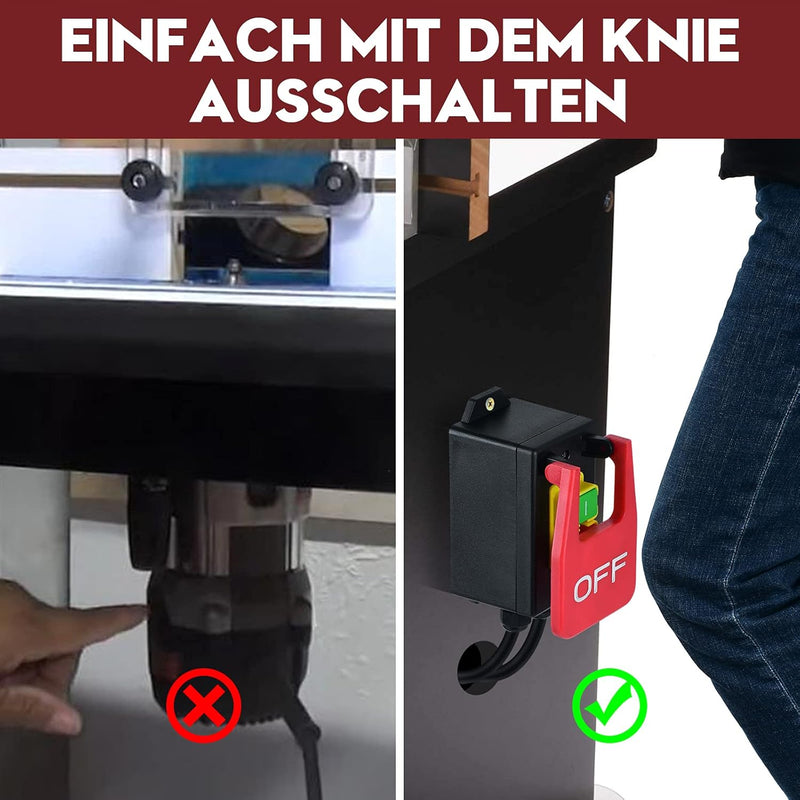 220V Einphasige Ein Aus Schalter, Briidea Sicherheitsschalter Nullspannungsschalter mit Steckdose, M