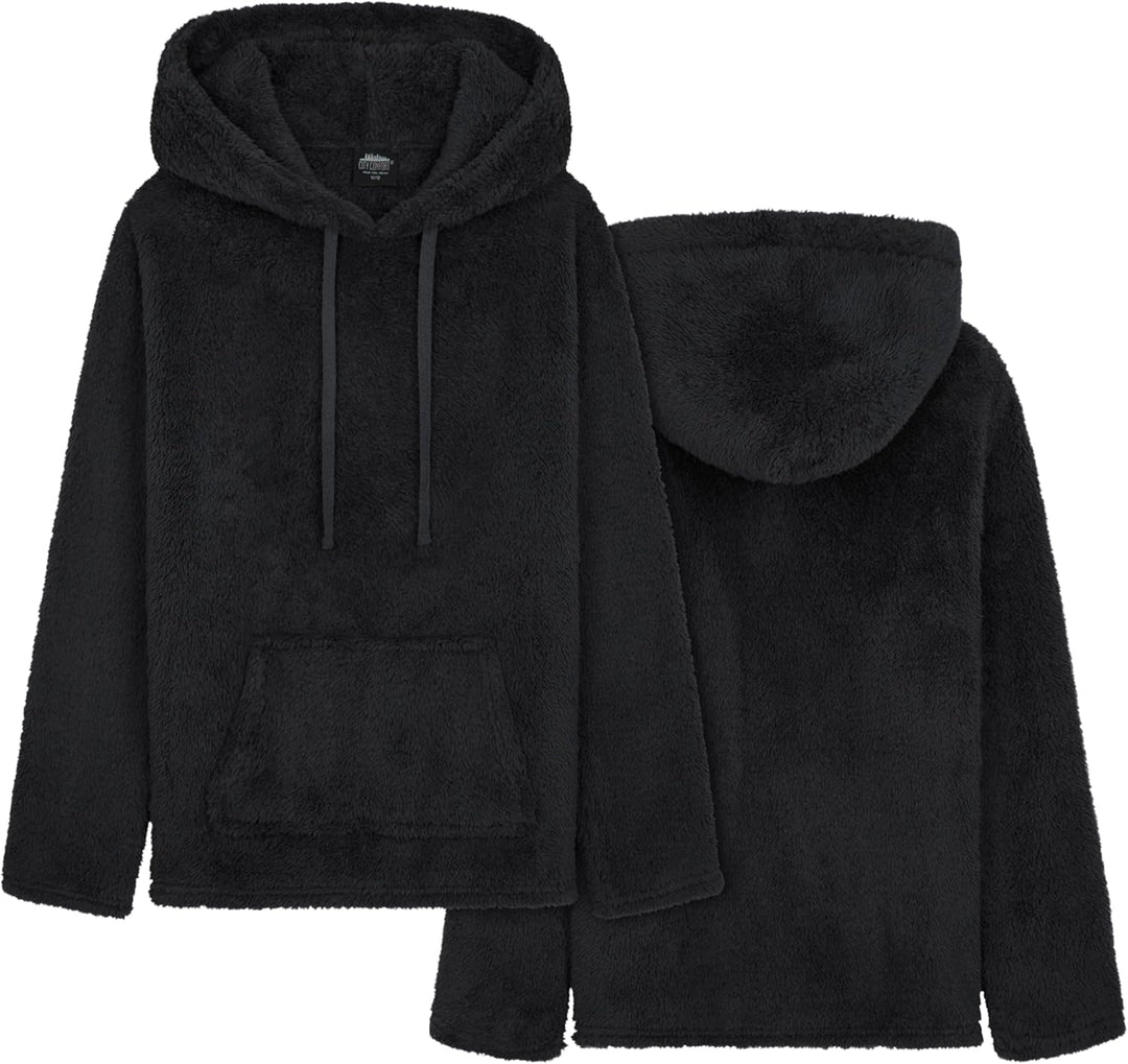 CityComfort Pullover Kinder - Flauschiger Hoodie Kinder, Fleece Kapuzenpulli - Fleece Loungewear Kap