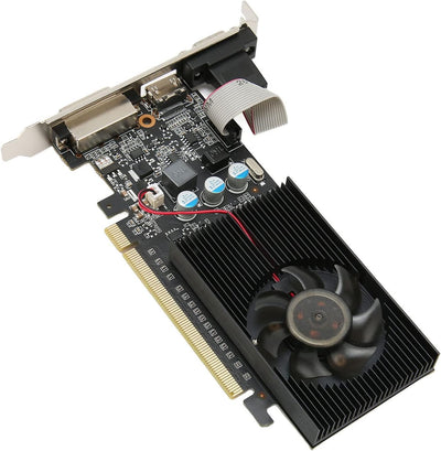 Dpofirs GT210-Grafikkarte, DDR3 1 GB 64-Bit-Gaming-Grafikkarte mit HDMI-DVI-VGA-Anschlüssen, PCIe 2.