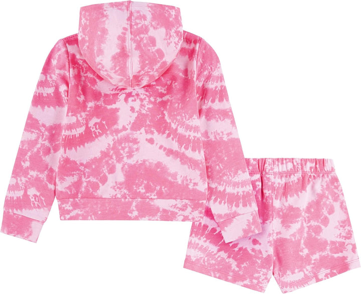 Hurley Mädchen Hrlg French Terry Short Set Set Sweatshirt + Shorts 4 Jahre rosa (Hyper Pink), 4 Jahr