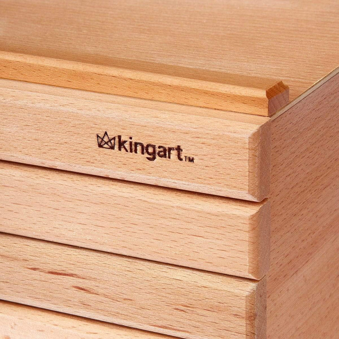 KINGART 723N Studio, 6 Schubladen, designte Aufbewahrung für Kunstmaterialien, natürliches Finish Kü