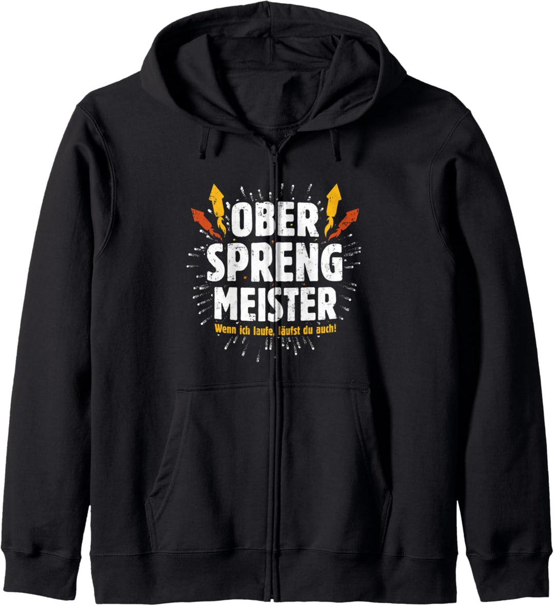 Ober Sprengmeister Pyrotechniker Feuerwerk Silvester Party Kapuzenjacke