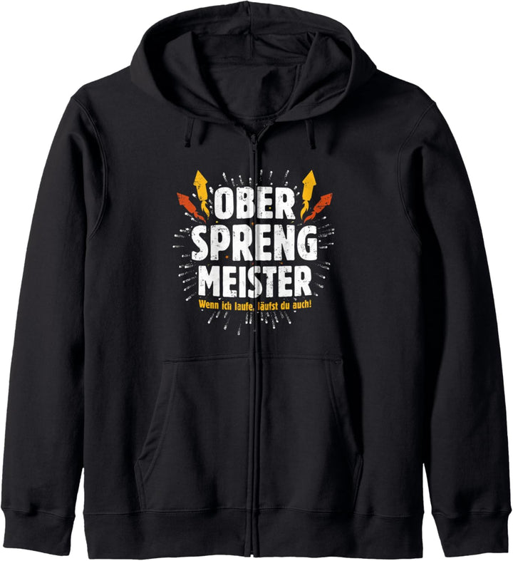 Ober Sprengmeister Pyrotechniker Feuerwerk Silvester Party Kapuzenjacke