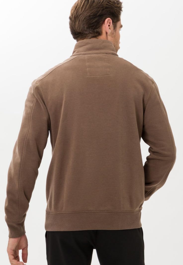 BRAX Herren Style Steve Cotton Liquid Interlock-Sweattroyer in Cleaner Optik Sweatshirt