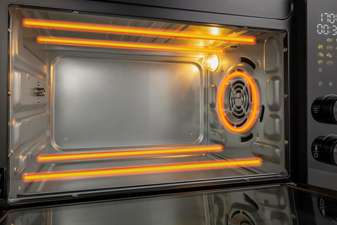 Hisense HOM30AF Mini-Ofen/30 L Kapazität/1800 W Leistung/230° max. Ofentemperatur/Umluftfunktion/Ant
