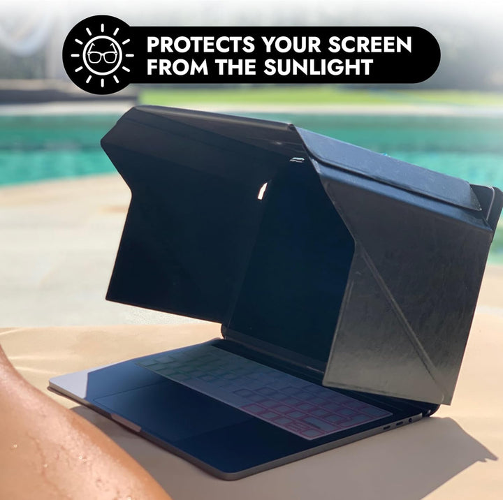 4 in 1 Laptop Screen Shade Lux Hood : Sonnenschutz | Datenschutz | Hitzeschutz | Kontrastverstärkung