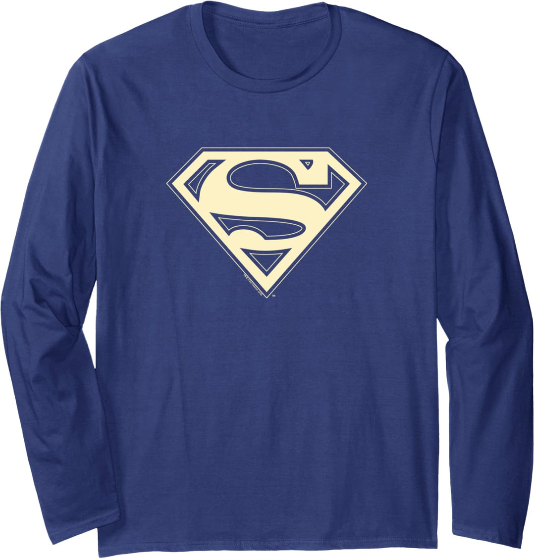 Superman Crimson & Cream Shield Langarmshirt