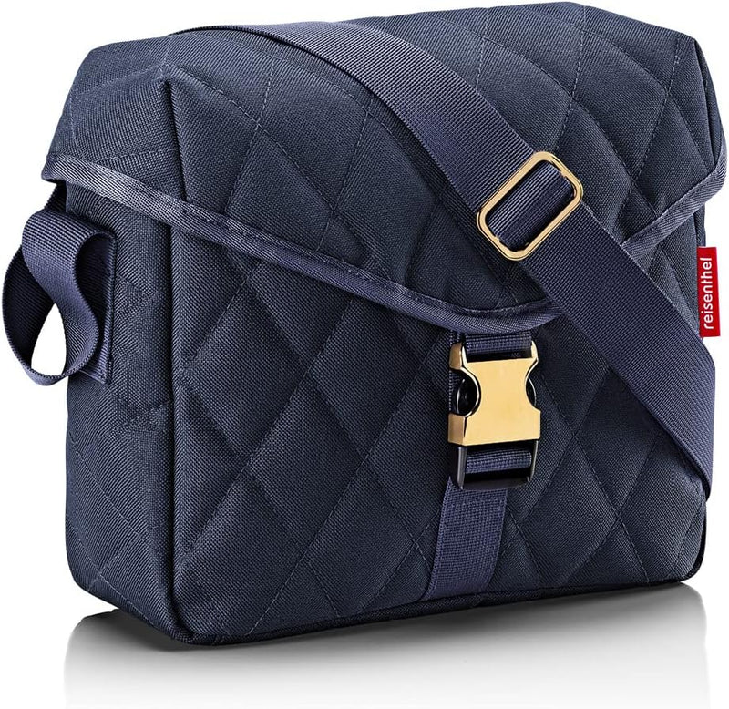 reisenthel saddle bag M rhombus midnight gold - Stylische Umhängetasche im Satteltaschen-Look, Rhomb