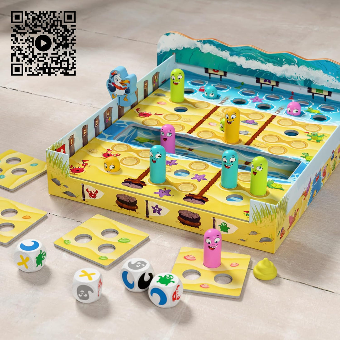 HABA Watt geht ab?! – Lustiges 3D-Strand-Würfelspiel &amp; Familienspiel ab 6 Jahren – Für 2–4 Spieler m