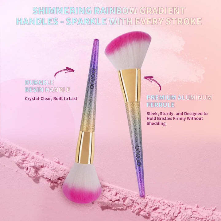 Docolor Makeup Pinsel 16 Pcs Makeup Pinsel Set Premium Synthetische Pulver Stiftung Kontur erröten C