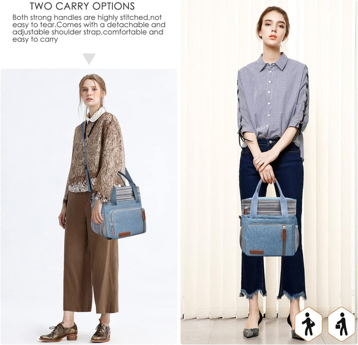 MIYCOO Kühltasche Lunchtasche für Männer und Frauen - Doppeldecker Lunchtasche, Mittagessen Tasche -