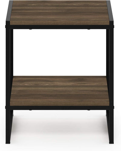 Furinno Camnus Beistelltisch mit 2 Ablageflächen, Holz, 40 x 40.39 x 45.72 cm Columbia Walnuss, Colu