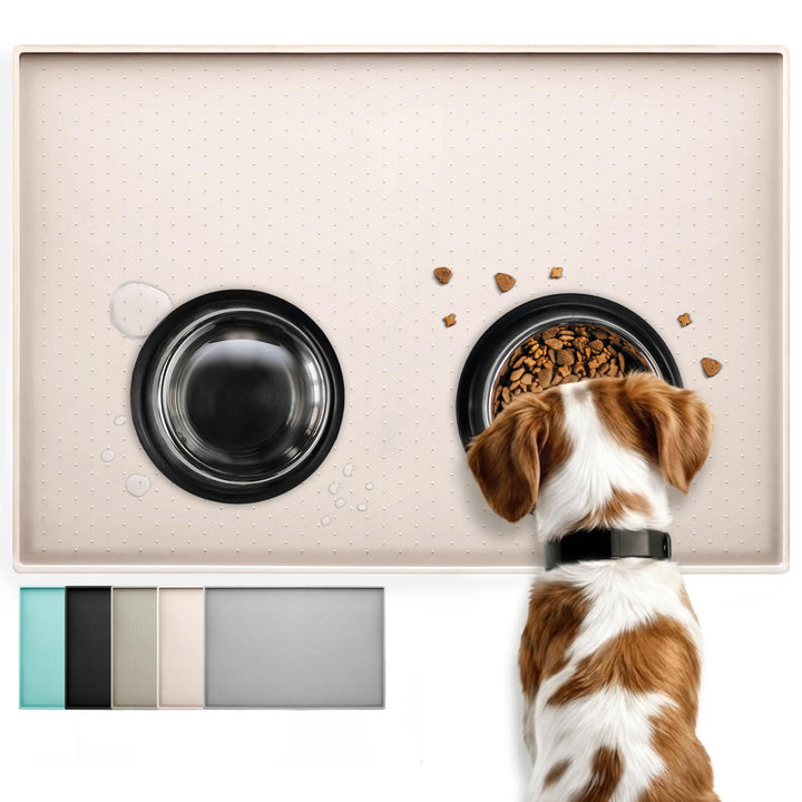 Conlun Hunde und Katzen Futtermatte 60x40 cm, rutschfeste Silikonmatte | Wasserdichte Haustier Futte