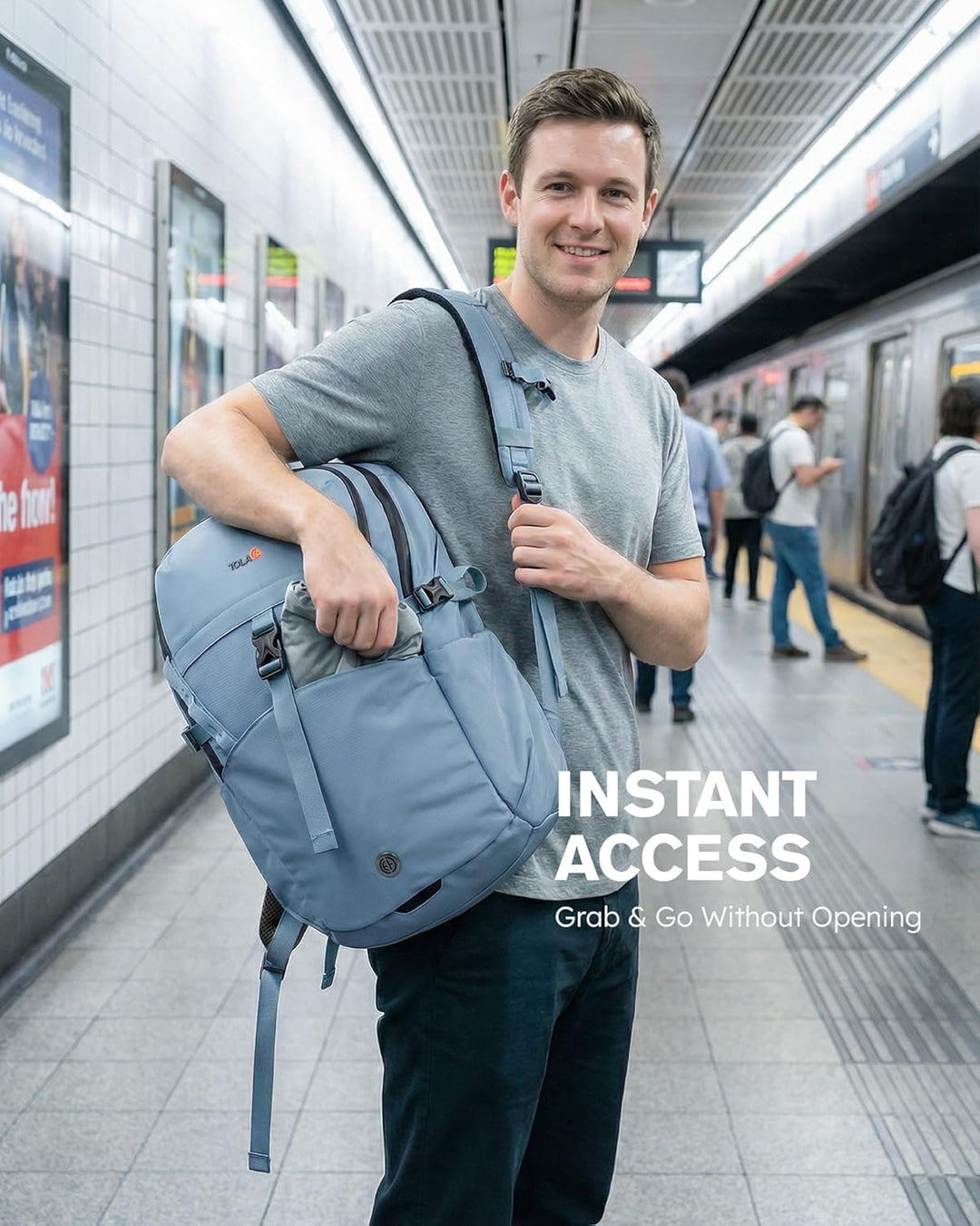 Tolaccea Reiserucksack Handgepäck Flugzeug 30L - Business Rucksack mit 15,6 Zoll Laptopfach, Arbeits